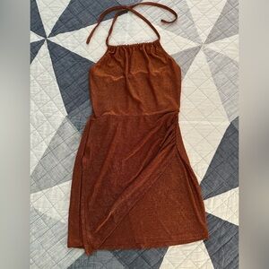 Cider Shimmering Copper Dress